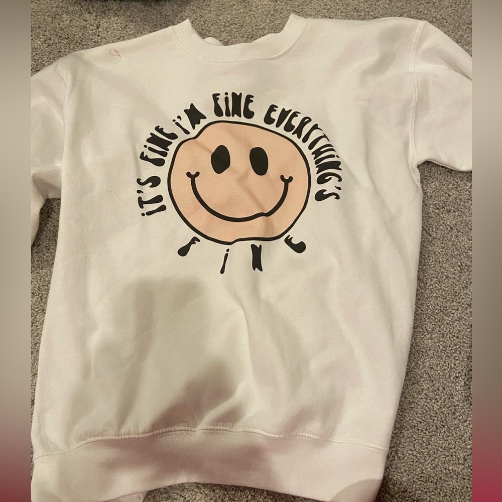 This is such a cute comfy sweatshirt and on trend
